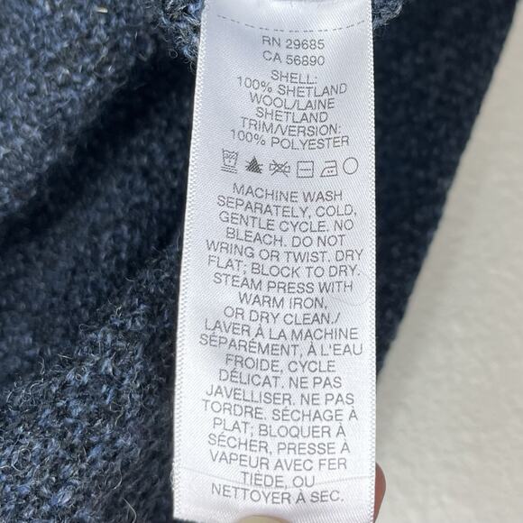 Pendleton Sweater Mens L Washable Wool Shetland Knit Laine Lavable Zip BlueGray - Picture 11 of 11